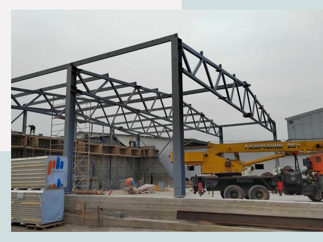 Строительство цехов в Чапаевске