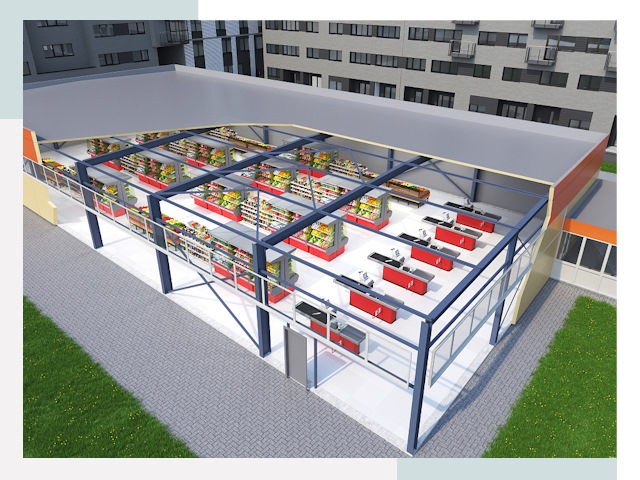 Строительство магазинов в Чапаевск от 613 руб. за м²