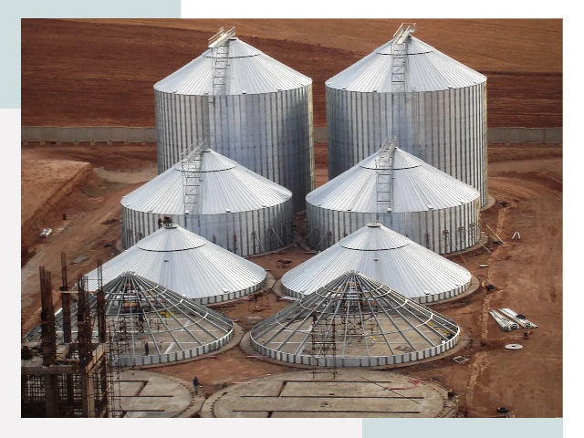 Строительство зерновых силосов в Чапаевске