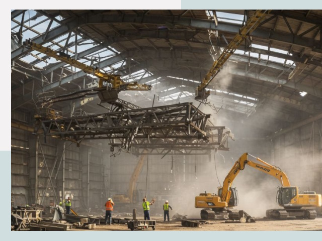 Демонтаж ангаров в Чапаевске от 613 руб. за м²