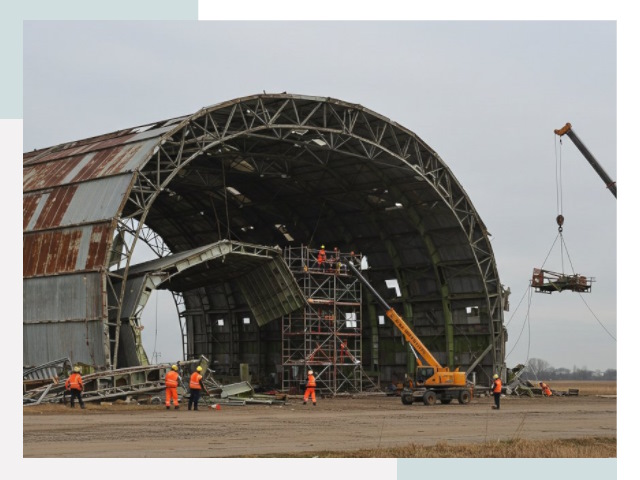 Демонтаж ангаров в Чапаевске